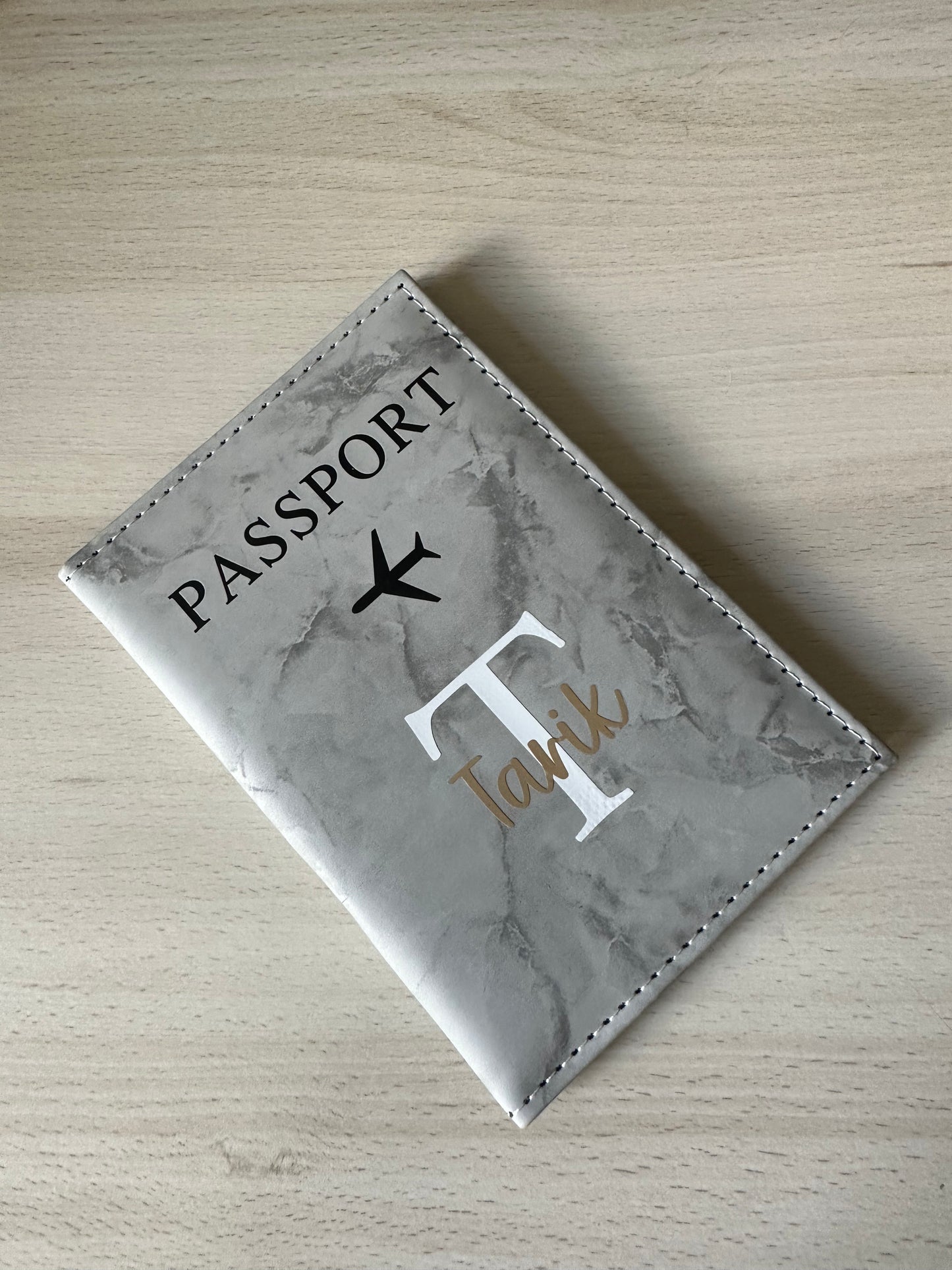 Protège passeport marbré