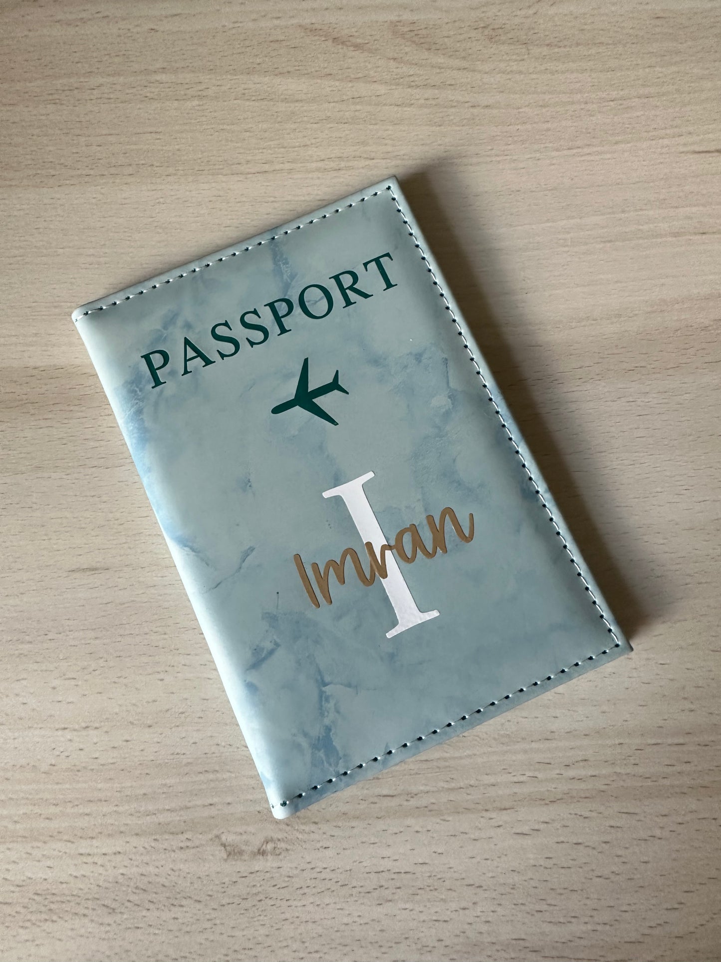Protège passeport marbré