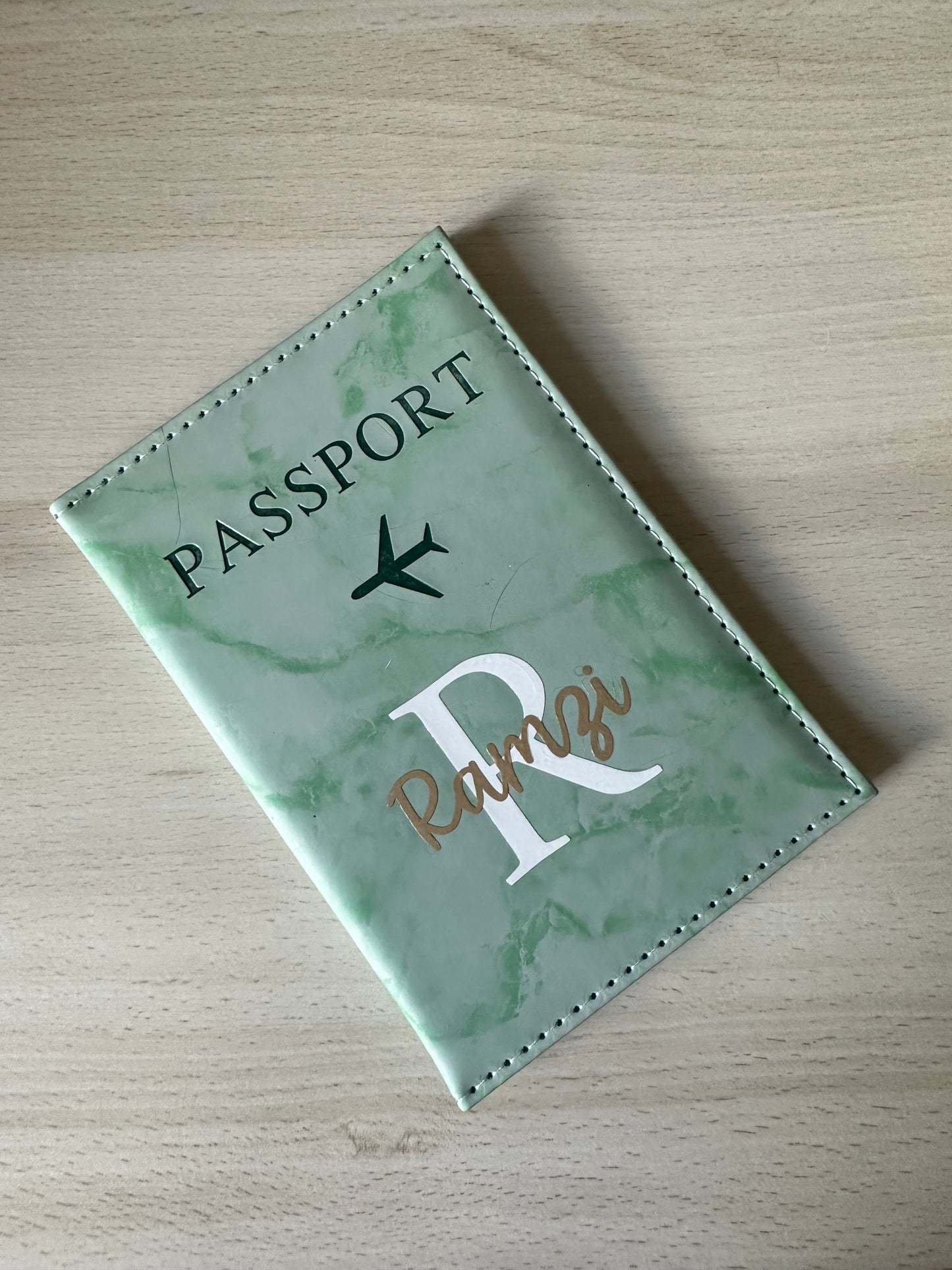 Protège passeport marbré